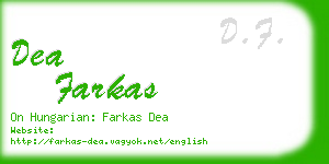 dea farkas business card